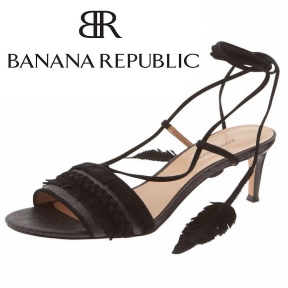 Banana Republic Shoes - NWOT Banana Republic Strappy Heel with Feather